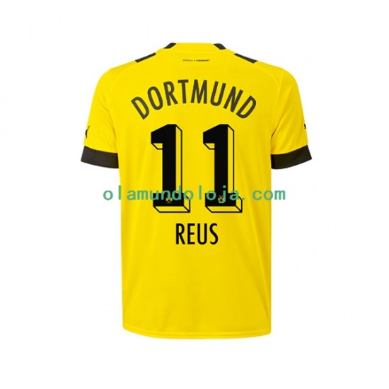 Camisola Borussia Dortmund Marco Reus 11 Homem Equipamento Primeiro 2022-2023 Manga Curta